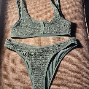 Kendal & Kylie army green bikini set
